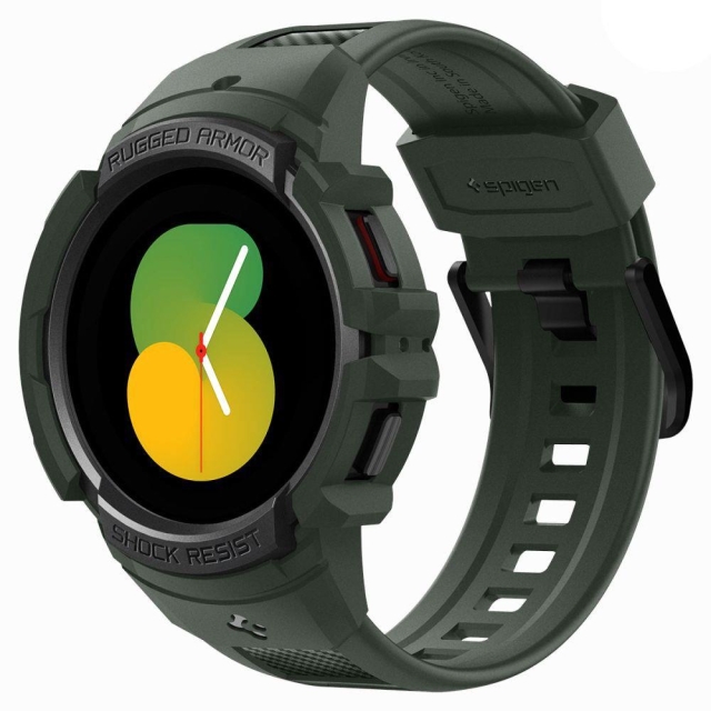 Противоударный чехол SPIGEN для Galaxy Watch 5/4 (44 mm) - Rugged Armor Pro - Зеленый - ACS05395