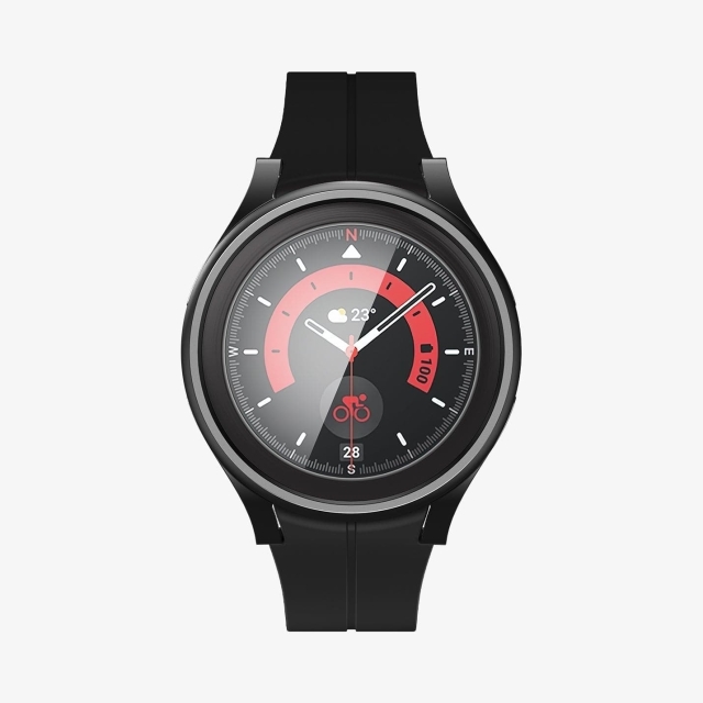 Чехол c защитным стеклом SPIGEN для Galaxy Watch 5 Pro (45 mm) - Thin Fit Glass - Черный - ACS05589