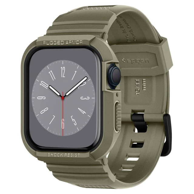 Чехол с ремешком SPIGEN для Apple Watch 8/7/6/SE/5/4 (44/45 mm) - Rugged Armor Pro - Зеленый - ACS05914