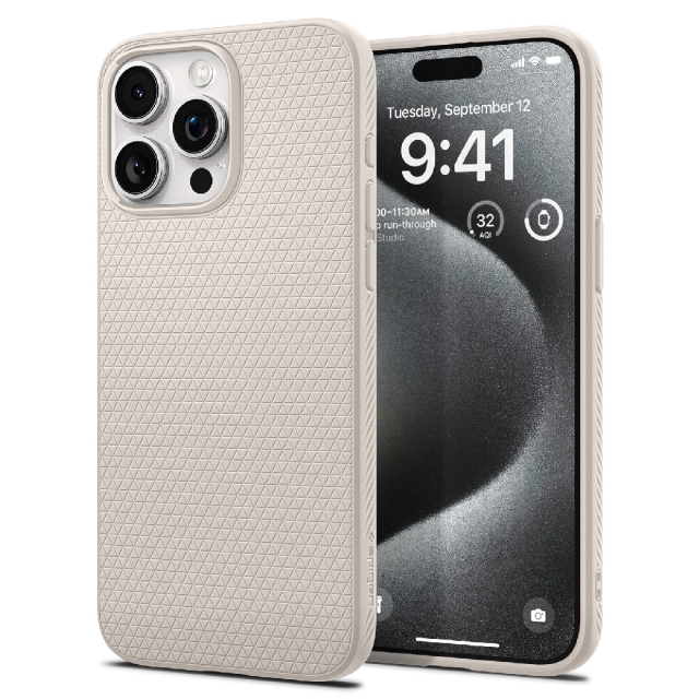 Чехол SPIGEN для iPhone 15 Pro Max - Liquid Air - Серый - ACS07212