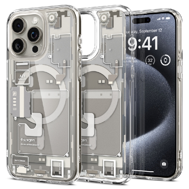 Чехол SPIGEN для iPhone 15 Pro - Ultra Hybrid Zero One (MagFit) - Серый/Разноцветный - ACS07216