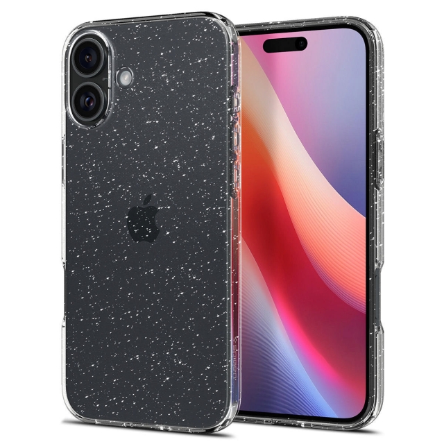 Чехол SPIGEN для iPhone 16 Plus - Liquid Crystal Glitter - Прозрачный Блестки - ACS08065