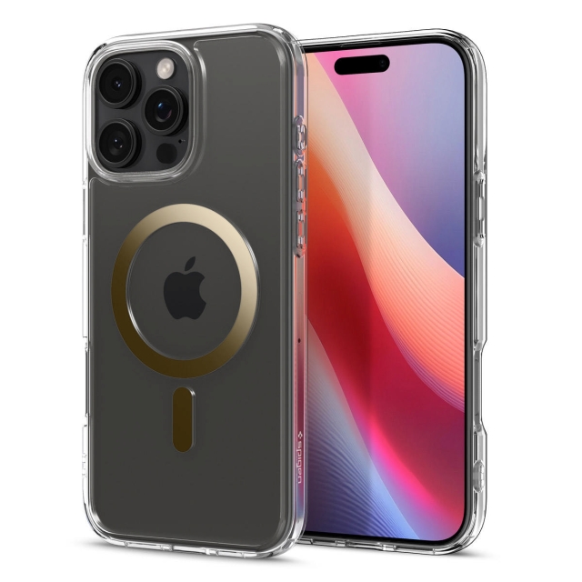 Чехол SPIGEN для iPhone 16 Pro - Ultra Hybrid MagSafe - Прозрачный Золотой - ACS08132