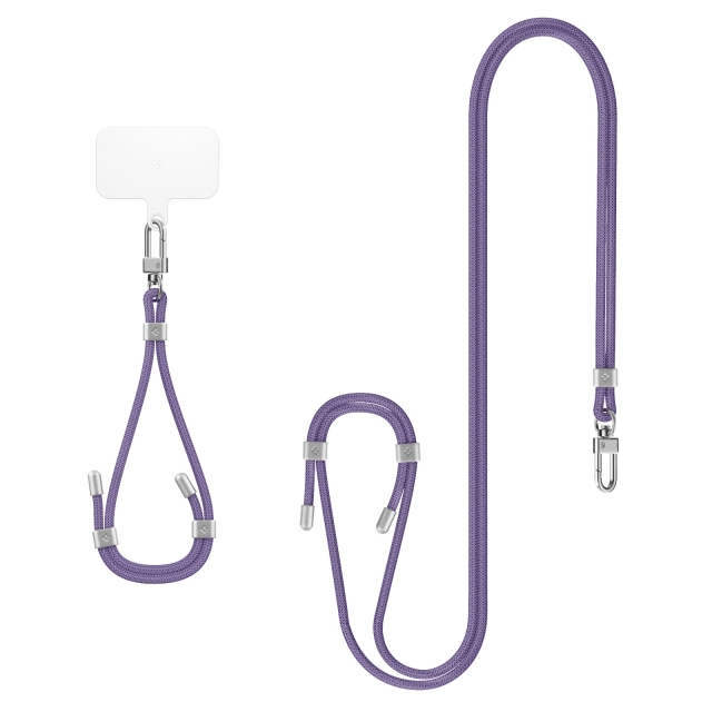 Комплект ремешков SPIGEN универсальный - Set 2 (Cross Body Strap + Wrist Strap + ConTag2) - Фиолетовый - AFA08363
