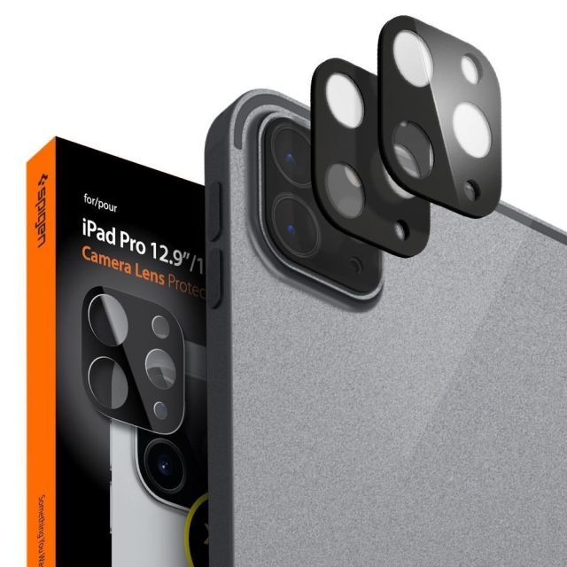 Защитное стекло для камеры SPIGEN для iPad Pro 12.9 (2021/2020) / iPad Pro 11 (2021/2020) - Full Cover Camera Lens - Черный - 2 шт - AGL01110