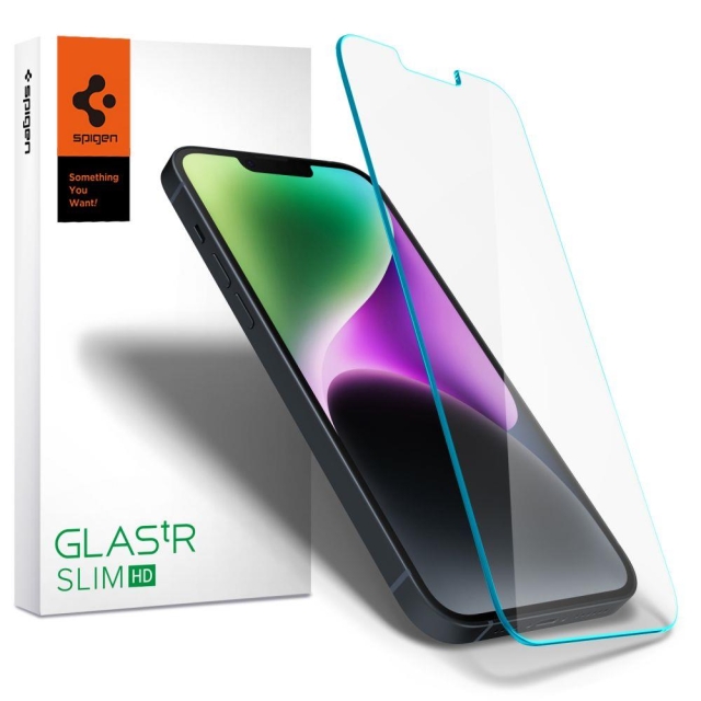 Защитное стекло SPIGEN для iPhone 14 Plus / 13 Pro Max - GLAS.tR Slim HD - Прозрачный - 1 шт - AGL03382