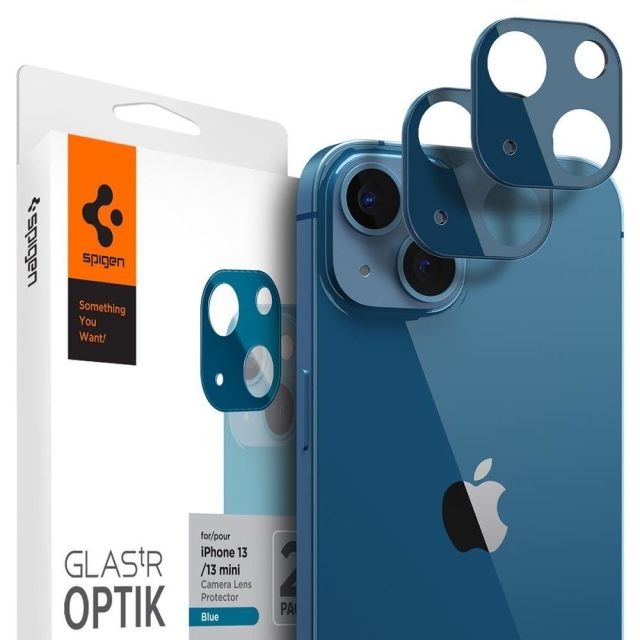 Защитное стекло для камеры SPIGEN для iPhone 13 / 13 Mini - GlAS.tR Optik - Синий - 2 шт - AGL04037