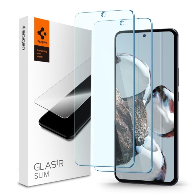 Защитное стекло SPIGEN для Xiaomi 12T Pro / 12T - GLAS.tR Slim - 2 шт - Прозрачный - AGL05918