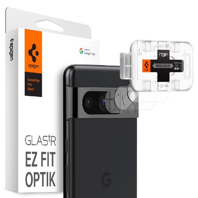 Защитное стекло для камеры SPIGEN для Google Pixel 8 Pro - Glass tR EZ Fit Optik - Прозрачный - 2 шт - AGL07394