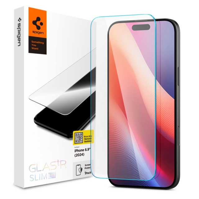 Защитное стекло SPIGEN для iPhone 16 Pro Max - Glas.tR Slim HD - 1 шт - Прозрачный - AGL07916