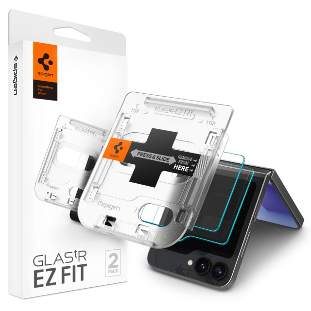 Защитное стекло SPIGEN для Galaxy Z Flip 6 - Glass tR EZ Fit Cover - Прозрачный - 2 шт - AGL07972