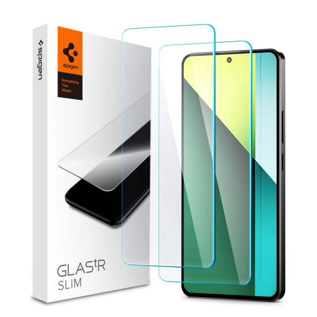 Защитное стекло SPIGEN для Xiaomi Redmi Note 13 Pro 5G - GLAS.tR Slim - Прозрачный - 2 шт - AGL08293