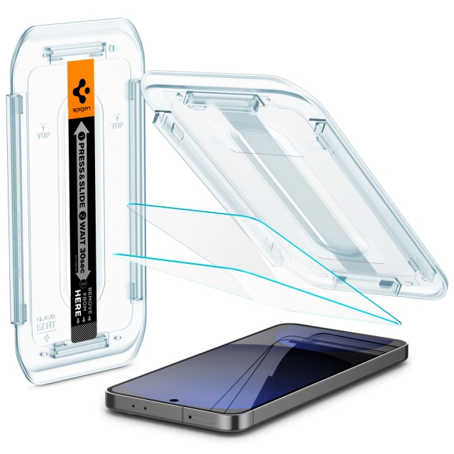 Защитное стекло SPIGEN для Galaxy S24 FE - Glas.tR EZ Fit - Прозрачный - 2 шт - AGL08729