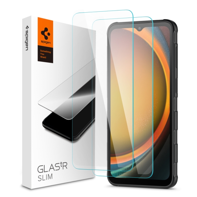 Защитное стекло SPIGEN для Galaxy XCover7 Pro/ 7 - Glas.tR Slim - 2 шт - Прозрачное - AGL09407