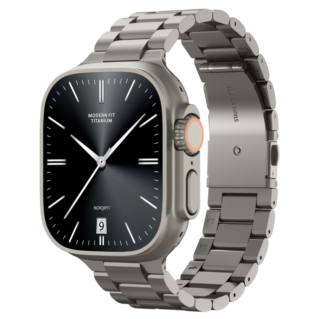 Ремешок SPIGEN для Apple Watch (49/46/45/44 mm) - Modern Fit Titanium Band - Титановый - AMP09105