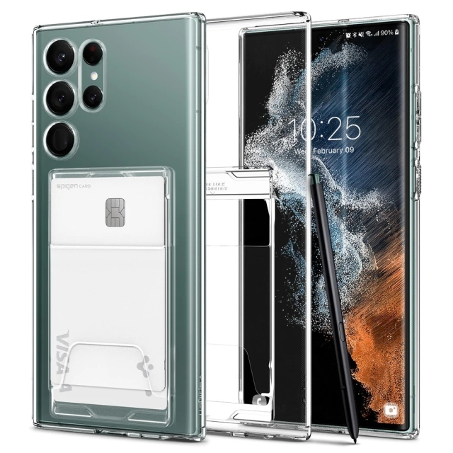 Чехол SPIGEN для Galaxy S22 Ultra - Crystal Slot Dual - Кристально-прозрачный - ACS03929