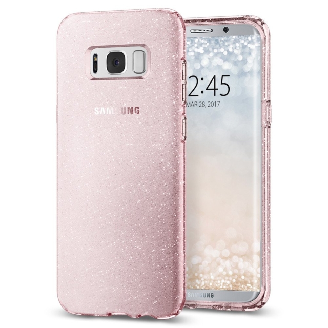 Чехол-капсула чехол SPIGEN для Galaxy S8 Plus - Liquid Crystal Glitter - Розовый кварц - 571CS21667