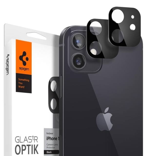 Защитное стекло для камеры SPIGEN для iPhone 12 - Optik Lens Protector - Черный - 2 шт - AGL02304