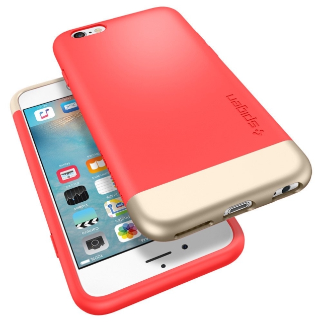 Стильный чехол SPIGEN для iPhone 6s / 6 - Style Armor - Красный - SGP11734