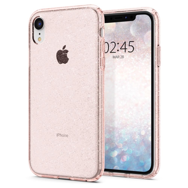 Чехол-капсула SPIGEN для iPhone XR - Liquid Crystal Glitter - Розовый кварц - 064CS24868