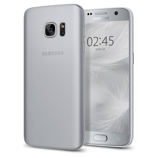 Ультра-тонкий чехол SPIGEN для Galaxy S7 - AirSkin - Прозрачный-матовый - 555CS22315