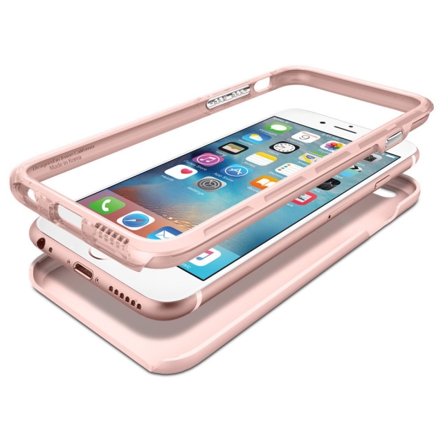 Тонкий чехол SPIGEN для iPhone 6s / 6 - Thin Fit Hybrid - Розовое золото - SGP11781