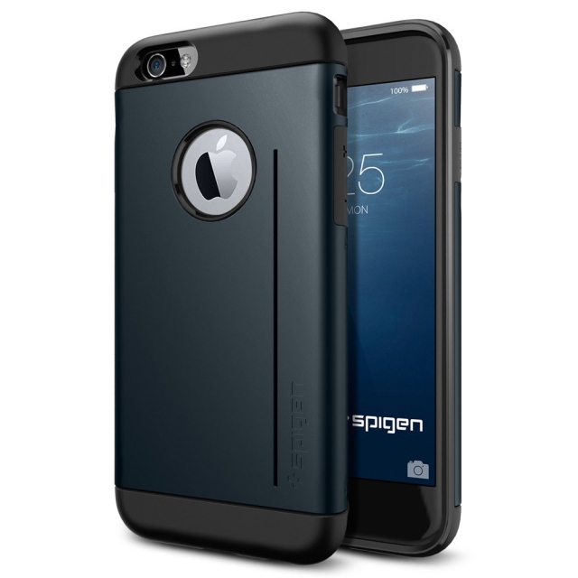 Тонкий чехол SPIGEN для iPhone 6s / 6 - Slim Armor S - Синевато-серый - SGP10955