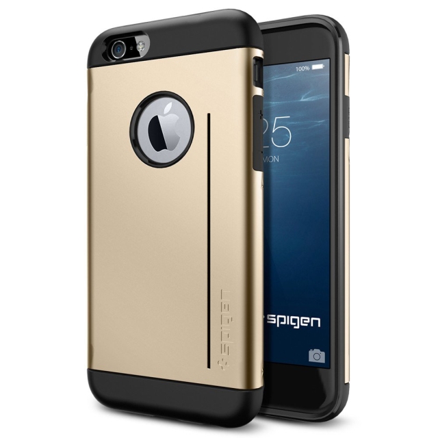 Тонкий чехол SPIGEN для iPhone 6s / 6 - Slim Armor S - Золотой - SGP10961
