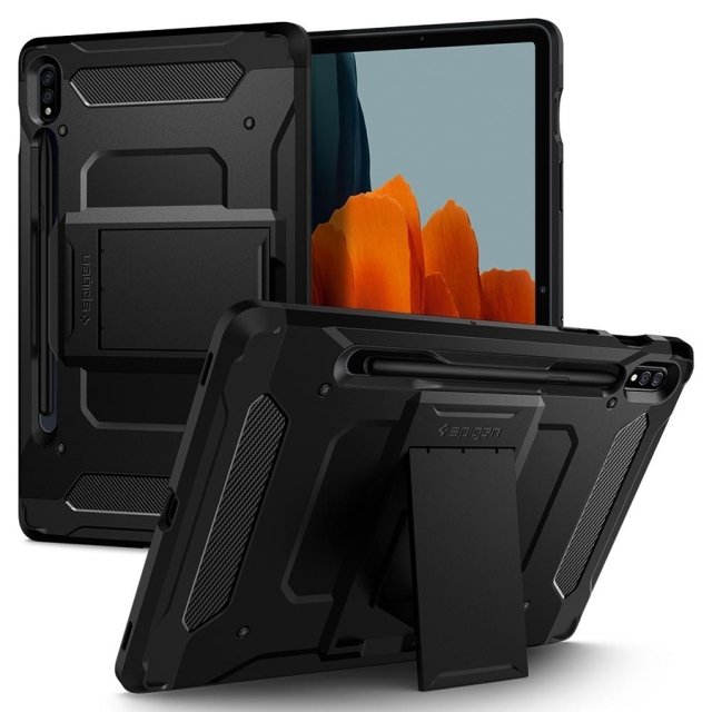 Ударопрочный чехол SPIGEN для Galaxy Tab S8 / Tab S7 - Tough Armor - Черный - ACS01606