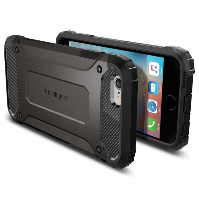 Ударопрочный чехол SPIGEN для iPhone 6s / 6 - Tough Armor Tech - Темно-серый - SGP11742