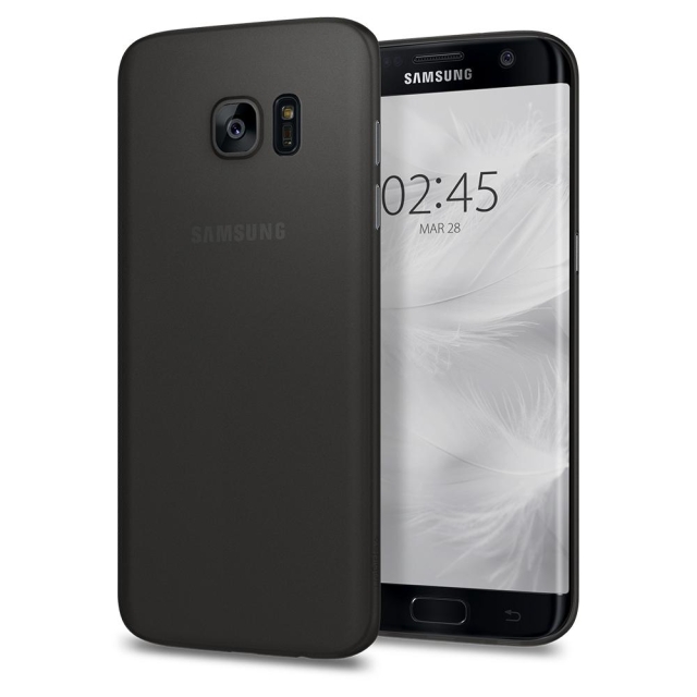 Ультра-тонкий чехол SPIGEN для Galaxy S7 Edge - AirSkin - Черный - 556CS22316