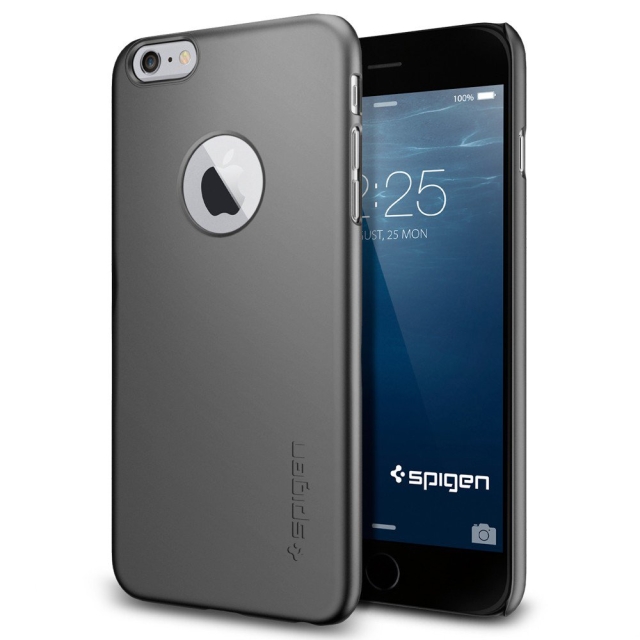 Ультра-тонкий чехол SPIGEN для iPhone 6s Plus / 6 Plus - Thin Fit A - Темно-серый - SGP10890