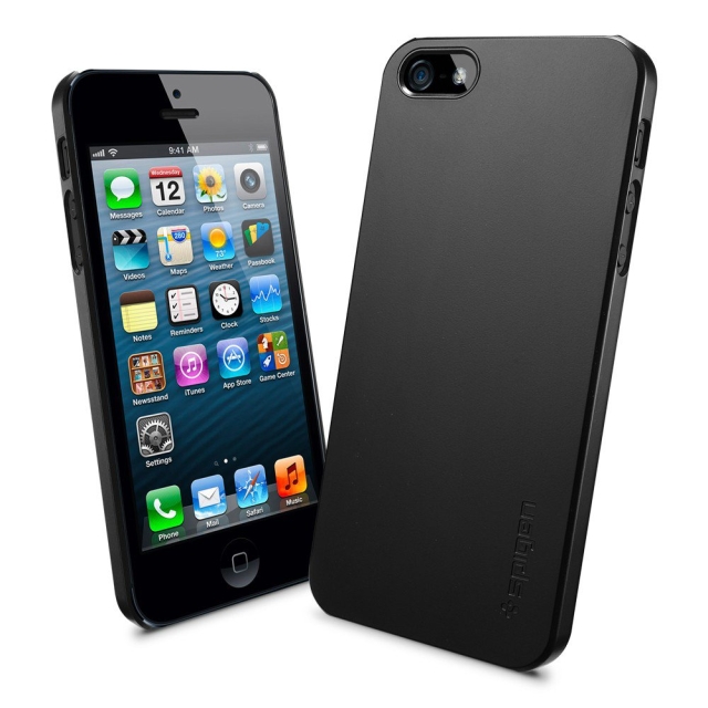 Ультратонкий чехол SPIGEN для iPhone SE / 5s / 5 - Ultra Thin Air - Черный - SGP09507