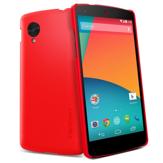 Ультратонкий чехол SPIGEN для Nexus 5 - Ultra Fit - Красный - SGP10789