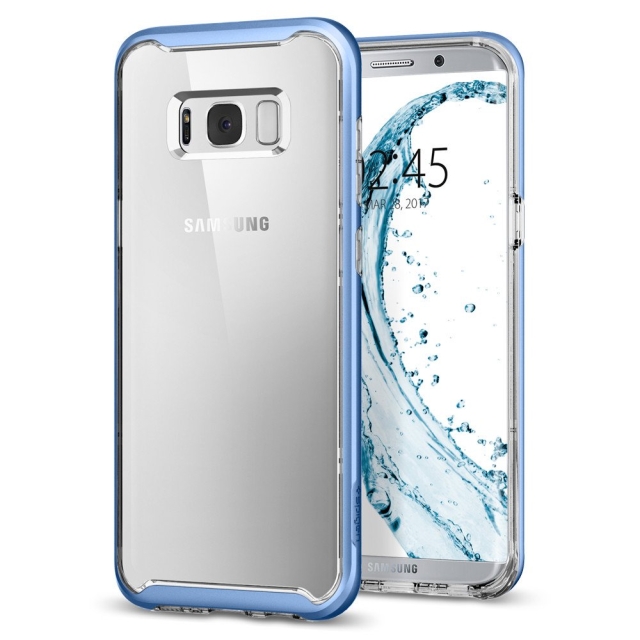 Прозрачный чехол SPIGEN для Galaxy S8 Plus - Neo Hybrid Crystal - Голубой - 571CS21657
