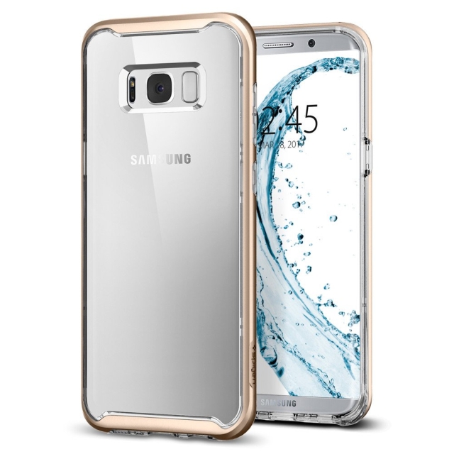 Прозрачный чехол SPIGEN для Galaxy S8 Plus - Neo Hybrid Crystal - Золотой - 571CS21655