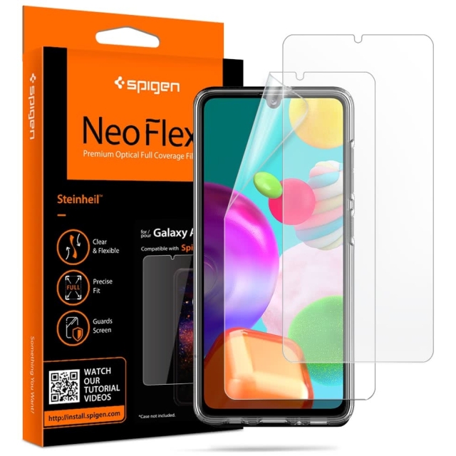 Защитная пленка SPIGEN для Galaxy A41 - Neo Flex HD - Прозрачный - 2 шт - AFL01254