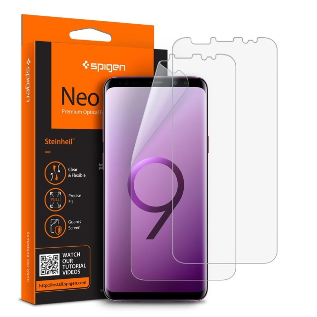 Защитная пленка SPIGEN для Galaxy S9 Plus - Neo Flex HD - 593FL22902 - 2 шт