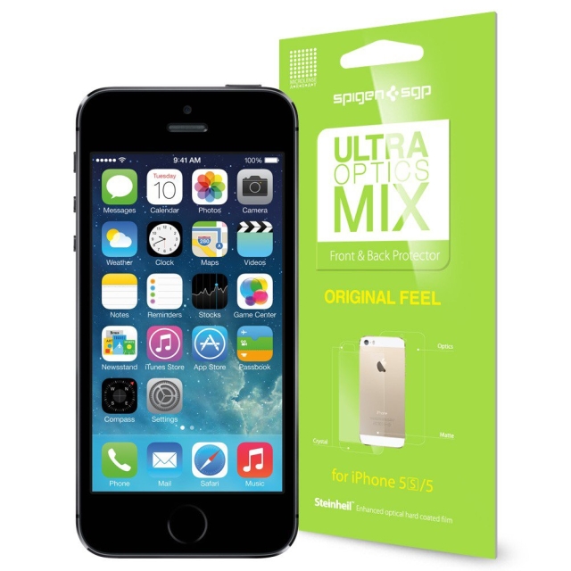 Защитная пленка SPIGEN для iPhone SE / 5s / 5 - Steinheil Ultra - Optics Mix - SGP10576