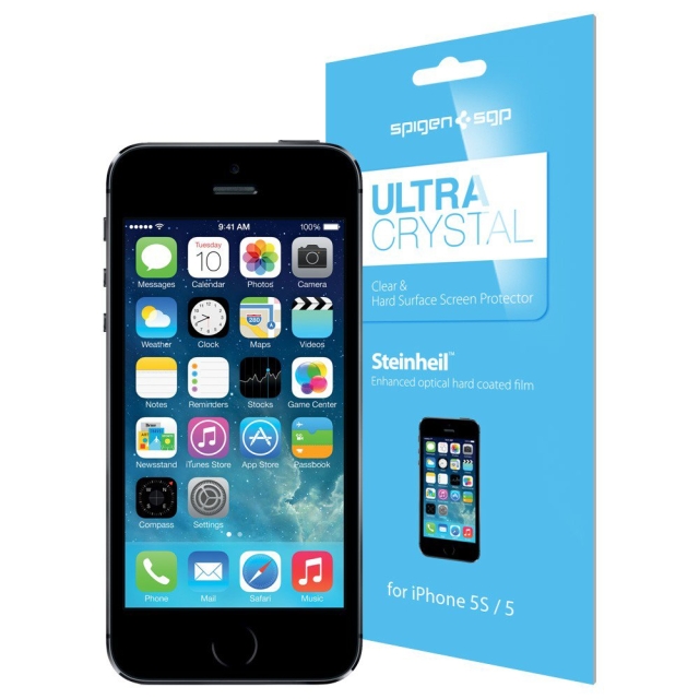 Защитная пленка SPIGEN для iPhone SE / 5s / 5c / 5 - Steinheil - Ultra Crystal - SGP08196