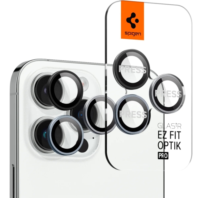 Защитное стекло для камеры SPIGEN для iPhone 15 Pro / 15 Pro Max / 14 Pro / 14 Pro Max - GLAS.tR EZ Fit Optik Pro - 2 шт - Zero One - AGL06159