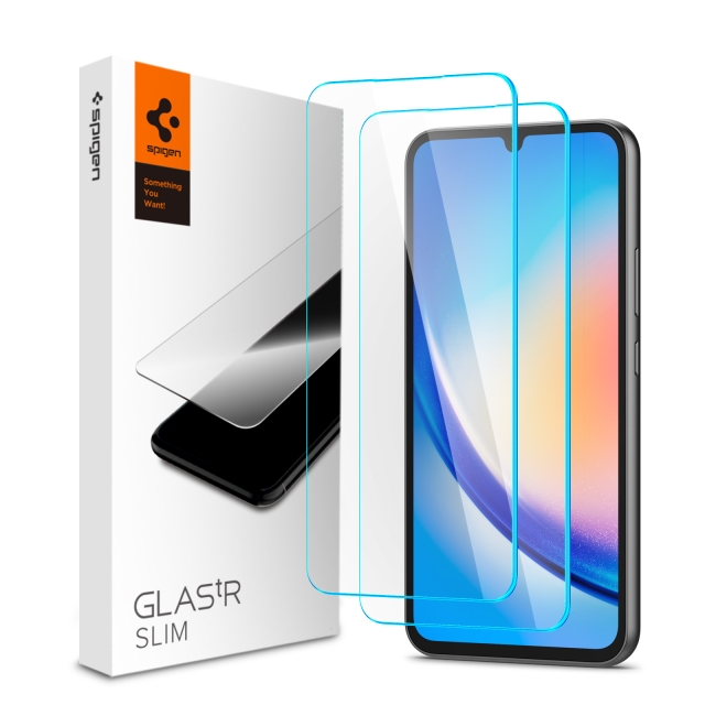 Защитное стекло SPIGEN для Galaxy A34 5G - GLAS.tR Slim - Прозрачный - 2 шт - AGL05967