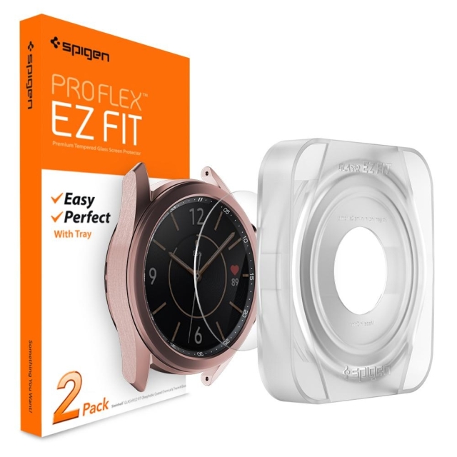 Защитное стекло SPIGEN для Galaxy Watch 3 (41mm) - EZ Fit GLAS.tR SLIM - AGL01844