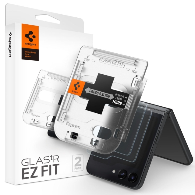 Защитное стекло SPIGEN для Galaxy Z Flip 5 - Glass tR EZ Fit Cover - Прозрачный - 2 шт - AGL06525