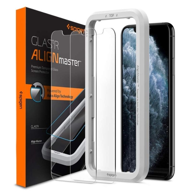 Защитное стекло SPIGEN для iPhone 11 Pro / XS / X - Align Glas.tR - Прозрачный - 2 шт - AGL00109
