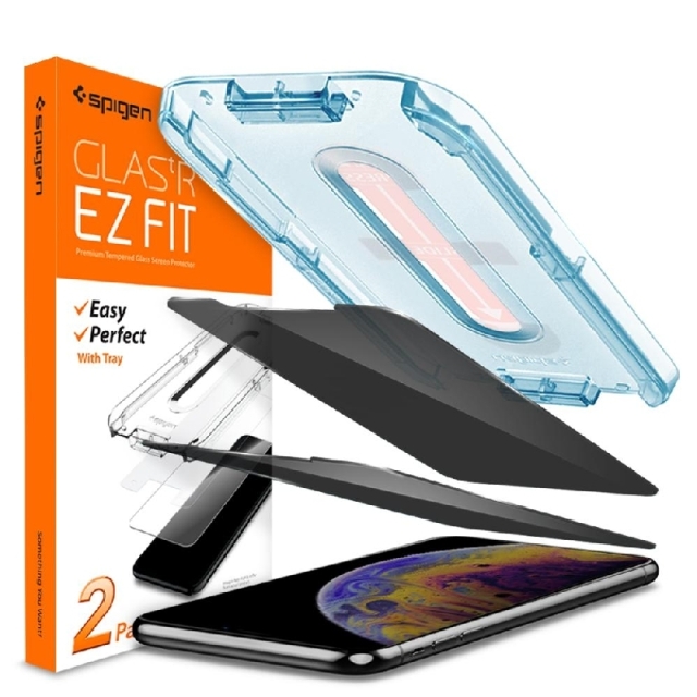 Защитное стекло SPIGEN для iPhone 11 Pro / XS / X - EZ FIT GLAS.tR Privacy - 063GL25686