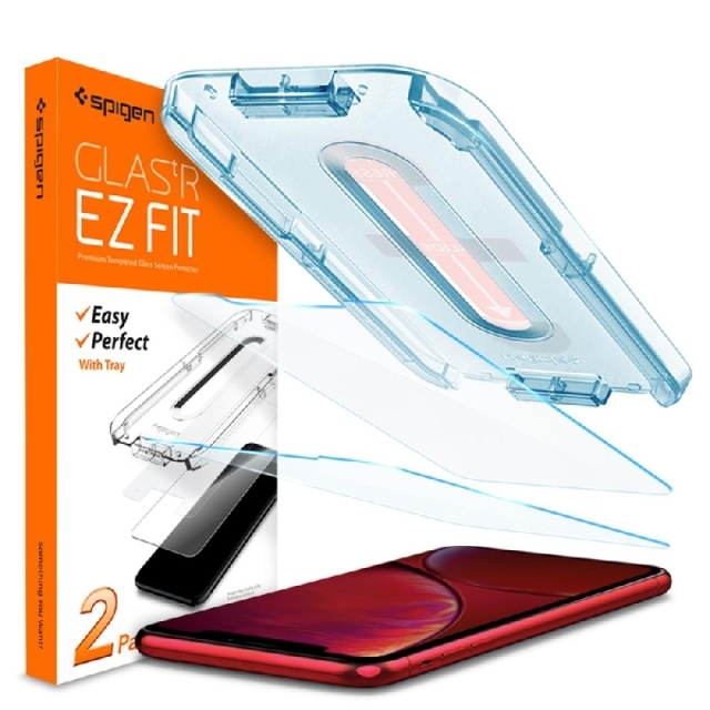 Защитное стекло SPIGEN для iPhone 11 / XR - EZ FIT GLAS.tR SLIM - 064GL25166
