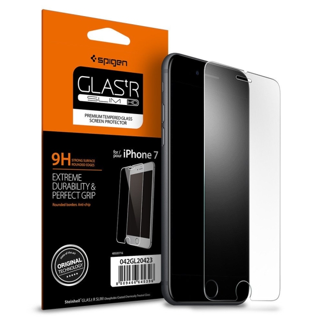 Защитное стекло SPIGEN для iPhone SE (2022/2020)/8/7 - GLAS.tR SLIM HD - Прозрачный - 1 шт - 042GL20423