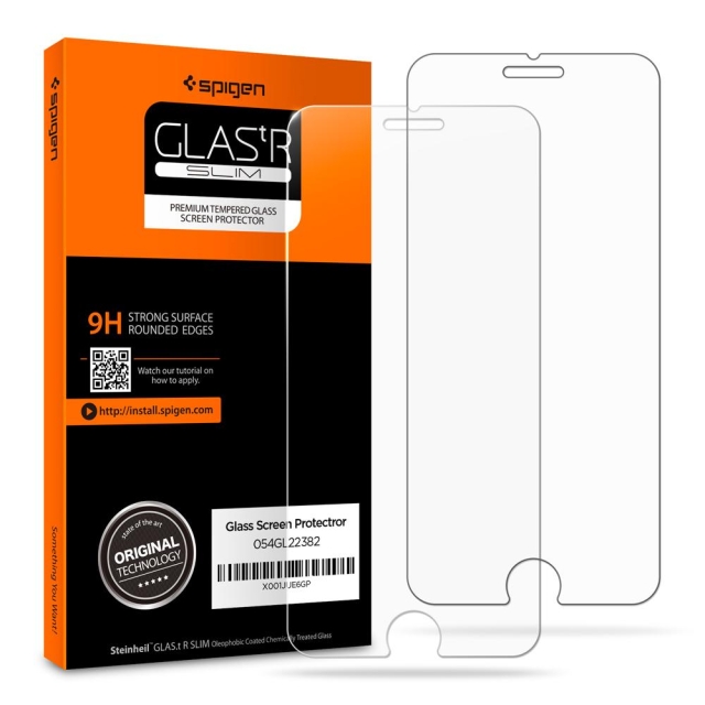 Защитное стекло SPIGEN для iPhone SE (2022/2020)/8/7 - GLAS.tR SLIM HD - Прозрачный - 2 шт - 054GL22382