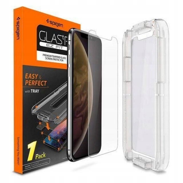 Защитное стекло SPIGEN для iPhone X / XS - Glas.tR EZ Fit - Прозрачный - 063GL24823